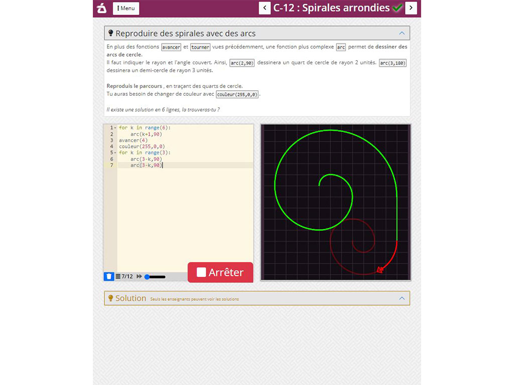 Console de programmation Python - AlgoPython