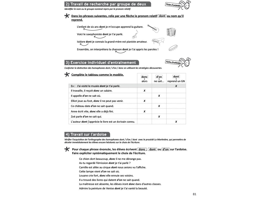 Fiche pour l'enseignant - Orthographe CM2